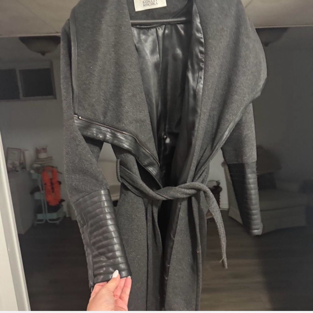 Gray Women's Jacket with Black Accents